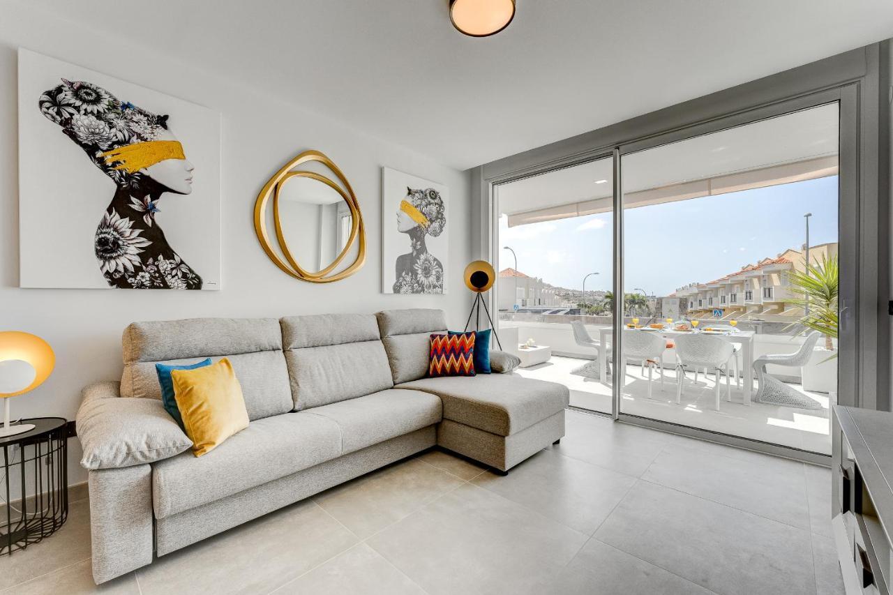 Modern New Apartment Las Terrazas De Costa Adeje. Heated Pool, Big Terrace And Private Parking Exteriör bild